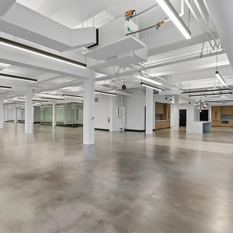 Modern office space tenant improvement in Oakland County Michigan by Reschka Design Build