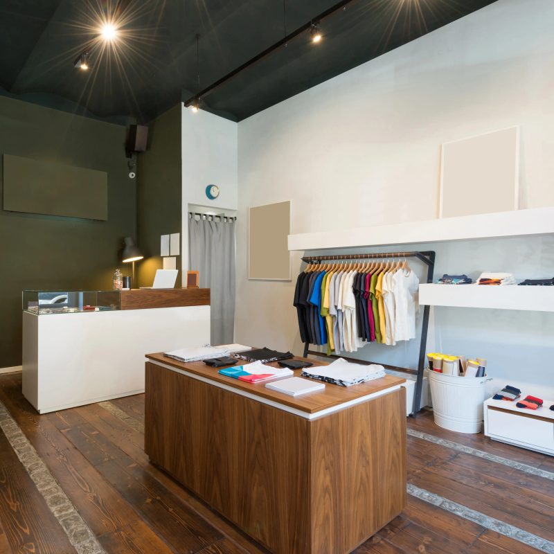 Retail showroom design tenant improvement in Troy Michigan by Reschka Design Build