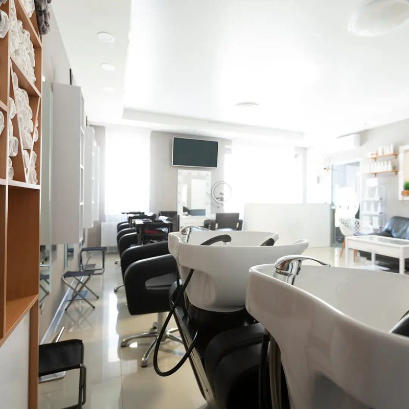 Salon and spa commercial tenant improvement in Birmingham Michigan by Reschka Design Build