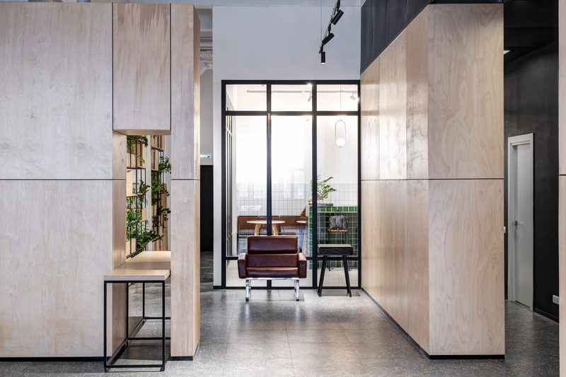 Brickworks + Loft modern entryway by Reschka Design Build