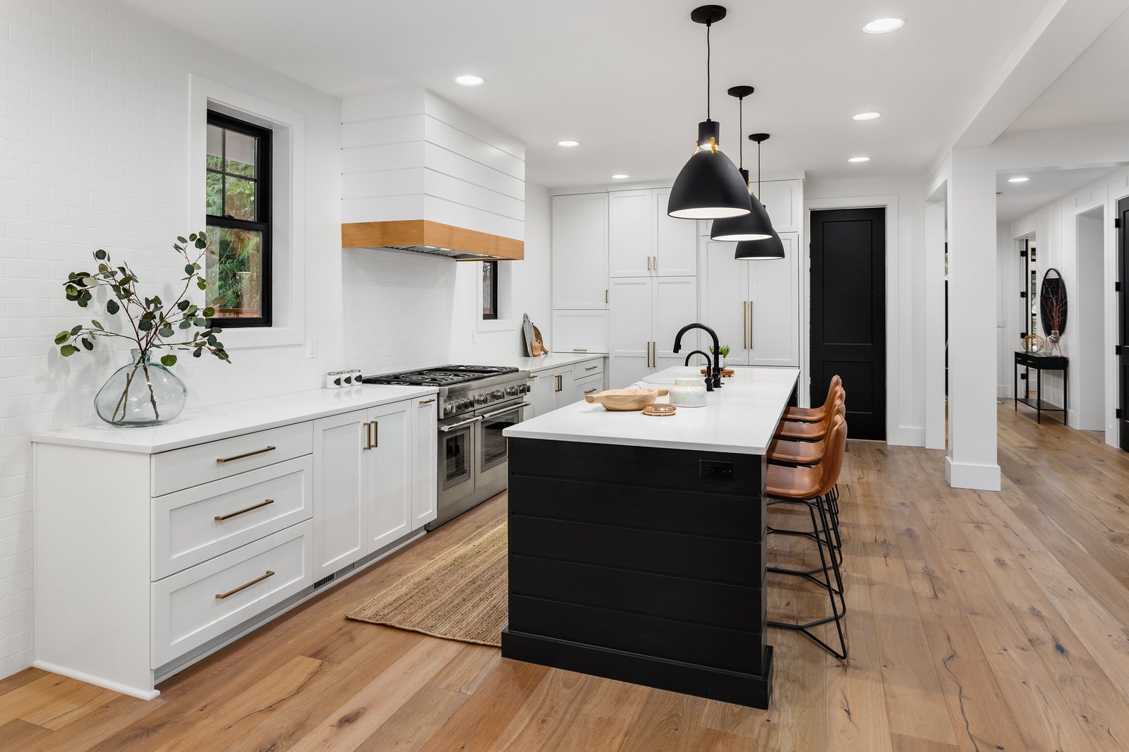 Lakeside + Addition kitchen dining open space by Reschka Design Build