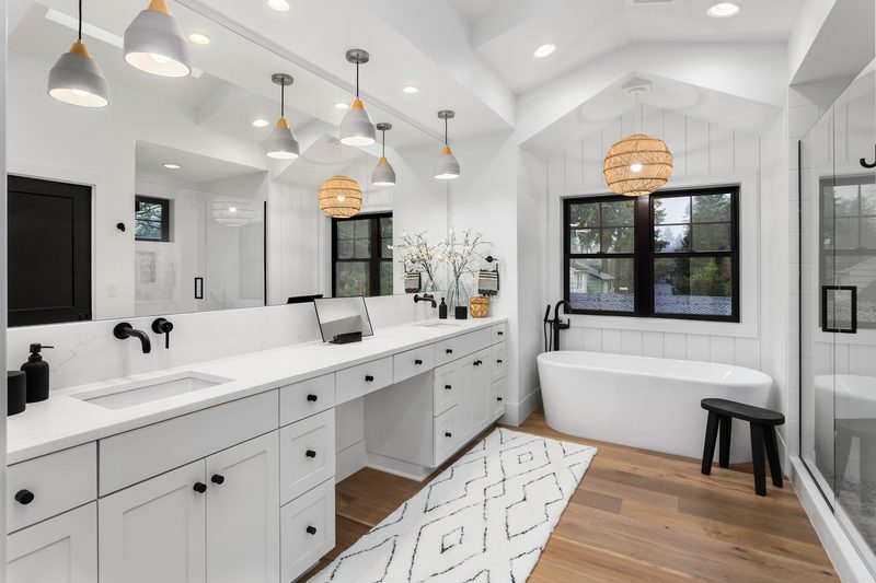 Lakeside + Addition master bath premium remodel by Reschka Design Build