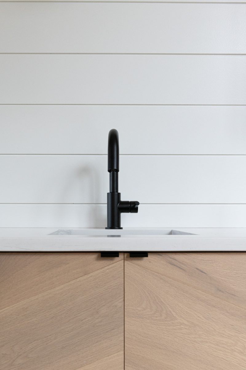 Willow Ridge + Estate modern black kitchen sink by Reschka Design Build