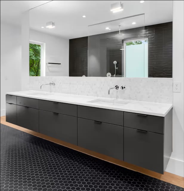 Custom walk-in shower remodel by Reschka Design Build in Oakland County Michigan